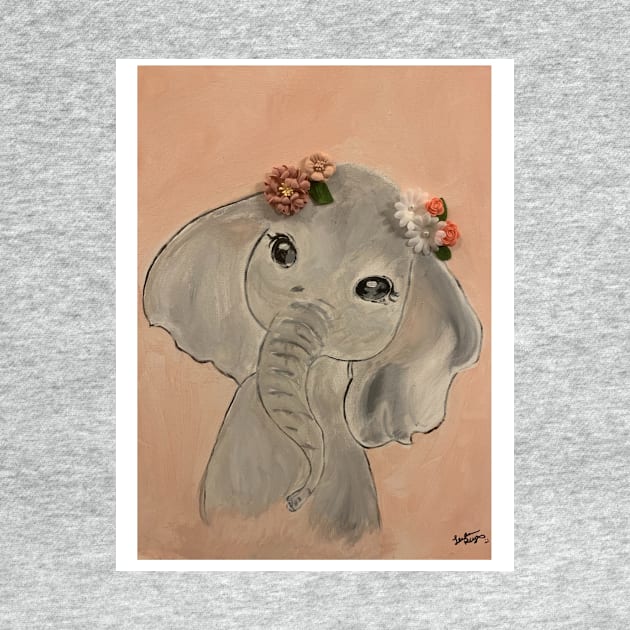 Baby girl elephant by Morrisey Lee T’s 